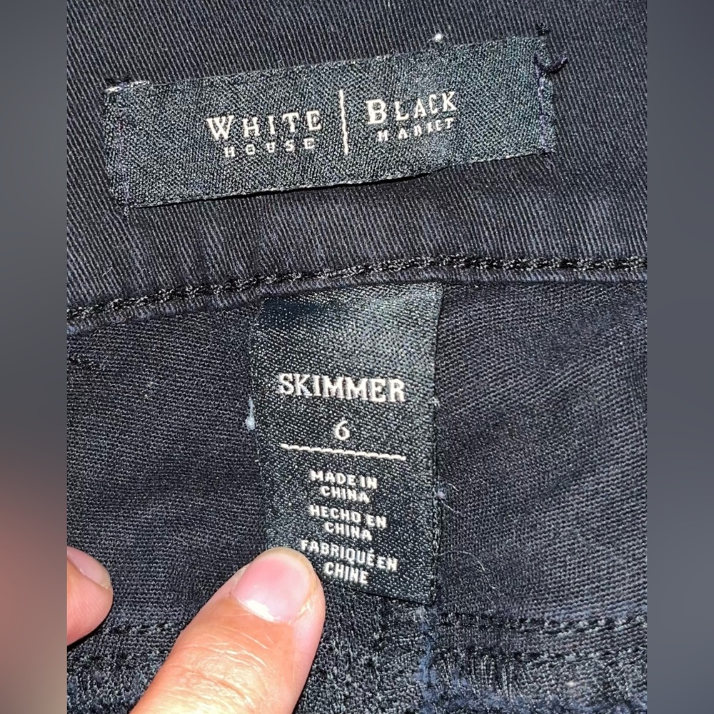 White House Black Market Skimmer Black Pants Women’s Size 6 - Picture 2 of 14